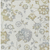 9' X 12' Ivory Gray And Gold Floral Washable Indoor Outdoor Area Rug
