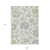 9' X 12' Ivory Gray And Gold Floral Washable Indoor Outdoor Area Rug