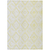 9' X 12' Yellow And Ivory Geometric Washable Indoor Outdoor Area Rug
