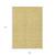 9' X 12' Gold And Ivory Floral Washable Indoor Outdoor Area Rug