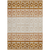 9' X 12' Orange Beige And Ivory Geometric Washable Indoor Outdoor Area Rug