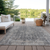 9' X 12' Charcoal And Silver Abstract Washable Indoor Outdoor Area Rug