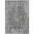9' X 12' Charcoal And Silver Abstract Washable Indoor Outdoor Area Rug