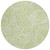 8' Green And Ivory Round Paisley Washable Indoor Outdoor Area Rug