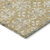 10' X 14' Gold Gray And Beige Floral Washable Indoor Outdoor Area Rug