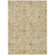10' X 14' Gold Gray And Beige Floral Washable Indoor Outdoor Area Rug