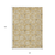 10' X 14' Gold Gray And Beige Floral Washable Indoor Outdoor Area Rug