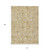 10' X 14' Gold Gray And Beige Floral Washable Indoor Outdoor Area Rug