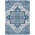 9' X 12' Blue Gray And Ivory Oriental Washable Indoor Outdoor Area Rug