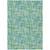 10' X 14' Turquoise Green And Ivory Abstract Washable Indoor Outdoor Area Rug