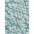 10' X 14' Teal Blue And Ivory Abstract Washable Indoor Outdoor Area Rug - Teal Blue, Ivory