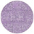 8' Lilac And Purple Round Floral Washable Indoor Outdoor Area Rug