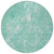 8' Teal Blue Aqua And Green Round Abstract Washable Indoor Outdoor Area Rug