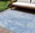10' X 14' Denim Blue And Ivory Abstract Washable Indoor Outdoor Area Rug - 608219083694