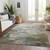 8' X 10' Brown Taupe And Ivory Abstract Washable Indoor Outdoor Area Rug