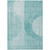 9' X 12' Teal Blue And Aqua Geometric Washable Indoor Outdoor Area Rug