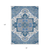 8' X 10' Blue Gray And Ivory Oriental Washable Indoor Outdoor Area Rug