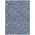 8' X 10' Navy Blue And Ivory Floral Washable Indoor Outdoor Area Rug - Navy Blue, Ivory