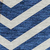 8' Blue And Ivory Round Chevron Washable Indoor Outdoor Area Rug