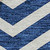 8' Blue And Ivory Round Chevron Washable Indoor Outdoor Area Rug