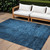 9' X 12' Navy Blue Abstract Washable Non Skid Indoor Outdoor Area Rug Transitional Style - Navy Blue Color