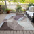 9' X 12' Brown And Taupe Abstract Washable Indoor Outdoor Area Rug - Brown, Taupe