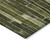 8' X 10' Olive Green And Dark Olive Green Striped Washable Indoor Outdoor Area Rug
