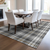 10' X 14' Charcoal Ivory And Gold Plaid Washable Indoor Outdoor Area Rug