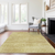 9' X 12' Gold Wheat And Beige Striped Washable Indoor Outdoor Area Rug