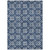 8' X 10' Navy Blue And Ivory Floral Washable Indoor Outdoor Area Rug Transitional Style - Navy Blue, Ivory Color
