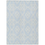 10' X 14' Sky Blue And Ivory Trellis Washable Indoor Outdoor Area Rug