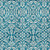 10' X 14' Teal Blue And Ivory Damask Washable Indoor Outdoor Area Rug