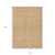 10' X 14' Orange And Beige Chevron Washable Indoor Outdoor Area Rug