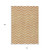 10' X 14' Orange And Beige Chevron Washable Indoor Outdoor Area Rug