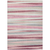 9' X 12' Pink Ivory And Gray Striped Washable Indoor Outdoor Area Rug