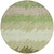 8' Beige And Olive Green Round Striped Washable Indoor Outdoor Area Rug