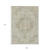 9' X 12' Sage Floral Medallion Washable Indoor Outdoor Area Rug