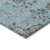 8' X 10' Sky Blue Gray And Charcoal Floral Washable Indoor Outdoor Area Rug