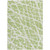 9' X 12' Green And White Abstract Washable Indoor Outdoor Area Rug