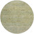 8' Green And Gold Round Oriental Washable Indoor Outdoor Area Rug