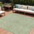 10' X 14' Sage And Ivory Geometric Washable Indoor Outdoor Area Rug - Sage, Ivory
