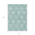 10' X 14' Turquoise Teal Blue And Ivory Medallion Washable Indoor Outdoor Area Rug