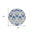 8' Navy Blue Beige And Denim Blue Round Oriental Washable Indoor Outdoor Area Rug