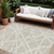 10' X 14' Beige And Ivory Geometric Washable Indoor Outdoor Area Rug - 608219351342