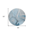 8' Round Blue and Ivory Round Abstract Washable Non Skid Indoor Outdoor Area Rug