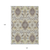 10' X 14' Ivory Brown And Green Oriental Washable Indoor Outdoor Area Rug
