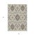 10' X 14' Ivory Brown And Green Oriental Washable Indoor Outdoor Area Rug