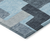 9' X 12' Sky Blue Denim Blue And Gray Geometric Washable Indoor Outdoor Area Rug