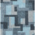 9' X 12' Sky Blue Denim Blue And Gray Geometric Washable Indoor Outdoor Area Rug