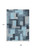 9' X 12' Sky Blue Denim Blue And Gray Geometric Washable Indoor Outdoor Area Rug